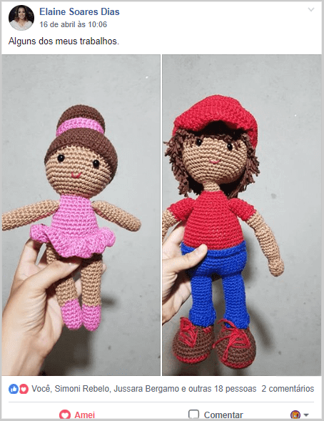 Amigurumi de bailarina ede menino